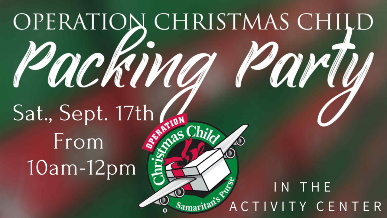 Operation Christmas Child Packing Party - Cross Walk Church || Deltona ...